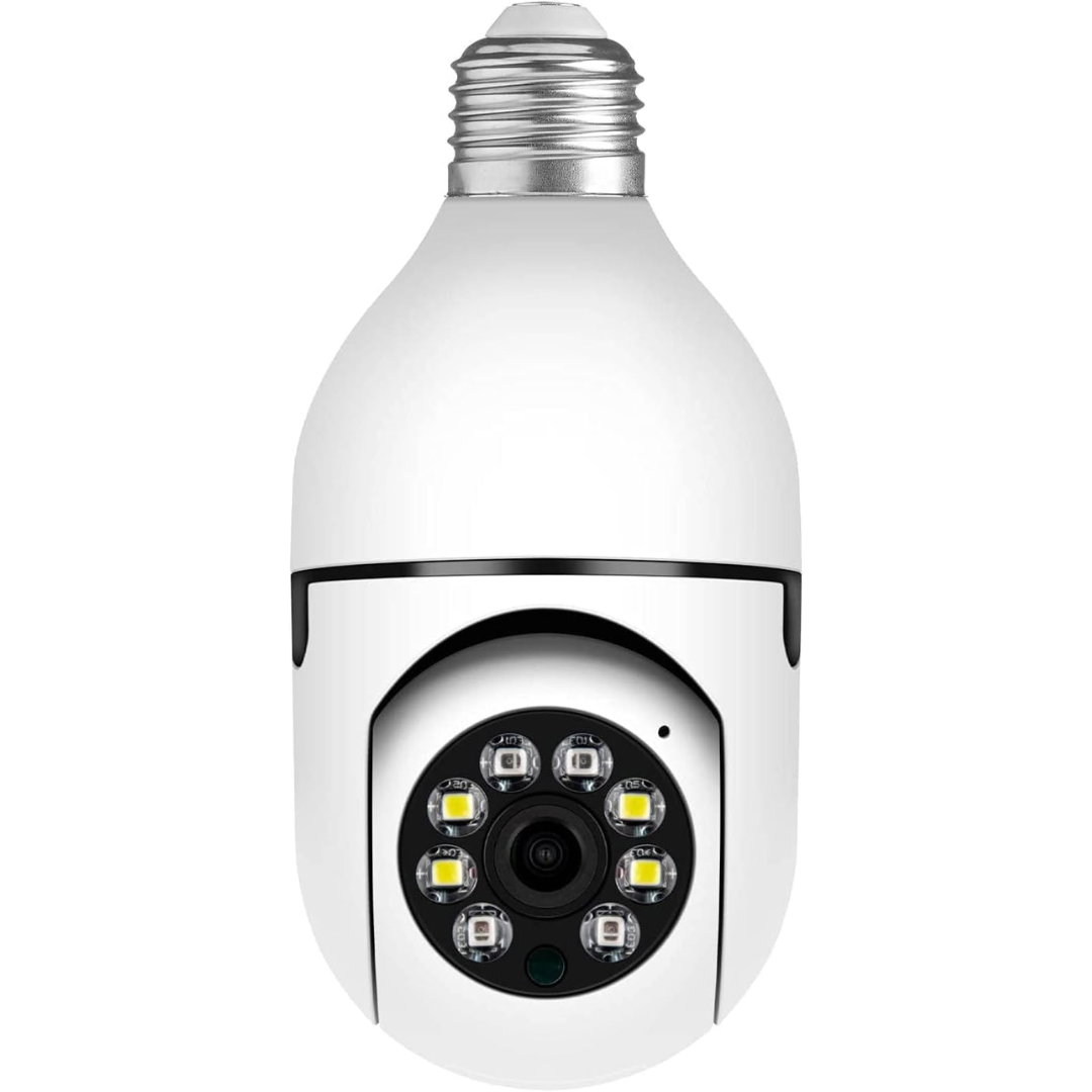 Camara Vigilancia Seguridad Camuflada Escondida WIFI Bombilla Foco Con Luz  LED