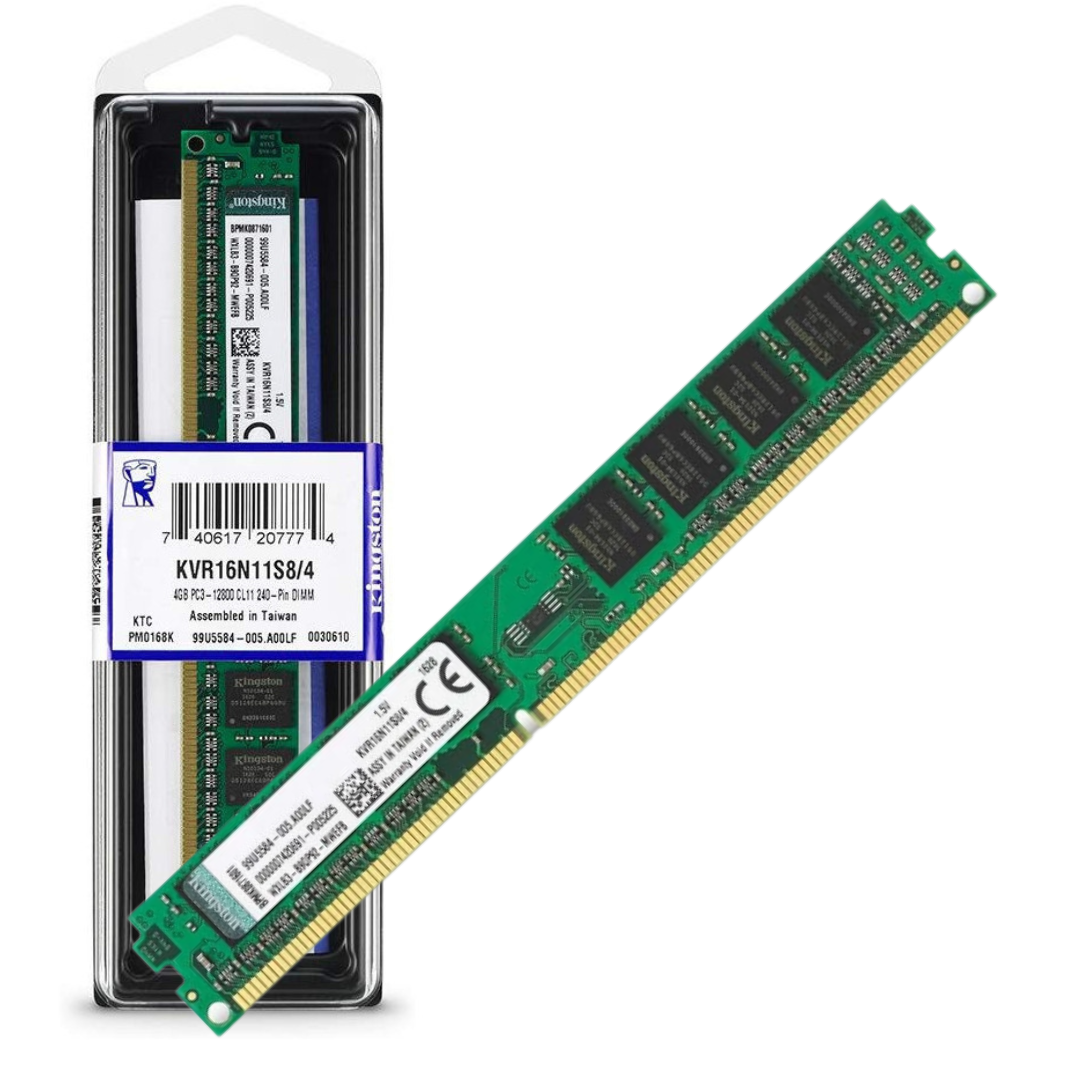 recoger Saltar espada MEMORIA RAM PC KINGSTON / 4GB DDR3 - 1600MHz (PC3-12800) / 1.5V – CL11 /  KVR16N11S8/4 - NANOTECH MARKET