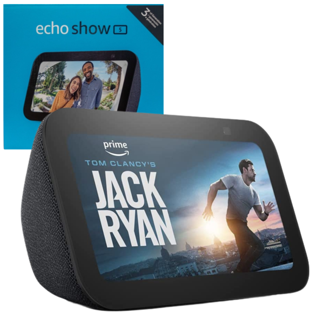 Echo Show 5 3ra Gen, Pantalla Inteligente HD con Alexa, Camara 2  MP, Negra - MCI08533