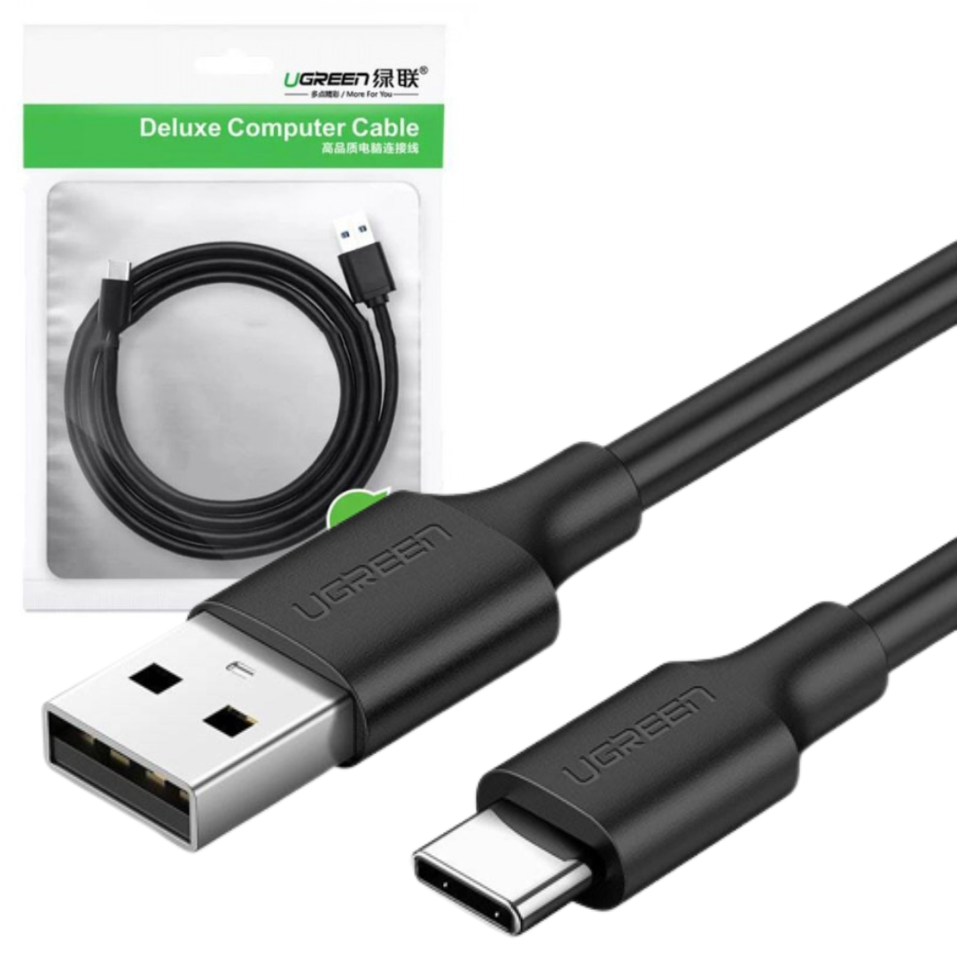 CABLE USB-C UGREEN 2M / 60118 / BLACK - NANOTECH MARKET