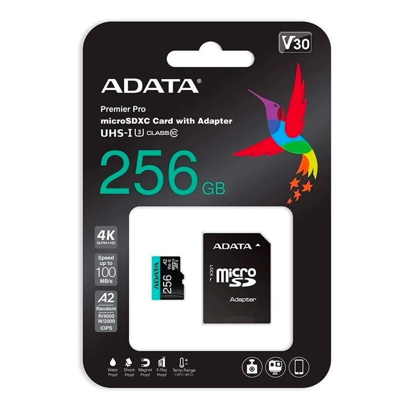 Memoria Micro SD 256GB / ADATA / 100MB/S / CLASE 10 / - Venprotech