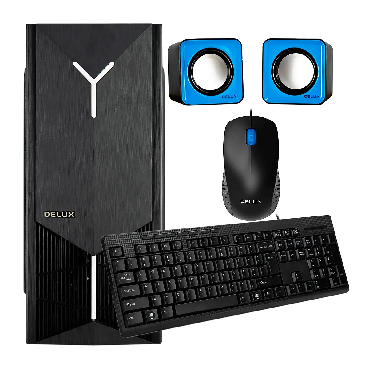 Combo inalámbrico teclado + mouse USB black Delux –